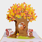 Load image into Gallery viewer, Adorable Squirrels Autumn Pop Up Card