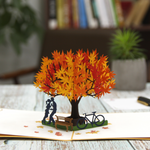 Load image into Gallery viewer, Romantic Love with Maple Tree Pop Up Card