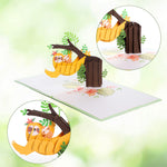 Load image into Gallery viewer, Sloth Pop Up Card