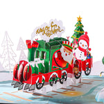 Load image into Gallery viewer, Happy Train Christmas Pop Up Card
