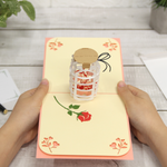 Load image into Gallery viewer, Love Heart in Jar Pop Up Card