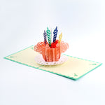 Load image into Gallery viewer, Birthday Cup Cake Pop Up Card