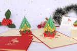 Load image into Gallery viewer, Christmas tree Greeting Pop Up Cards Set of 5