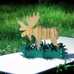 Load image into Gallery viewer, Moose Pop Up Card