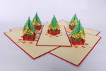 Load image into Gallery viewer, Christmas tree Greeting Pop Up Cards Set of 5