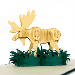 Load image into Gallery viewer, Moose Pop Up Card