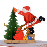 Load image into Gallery viewer, Santa & Christmas Tree Pop Up Card