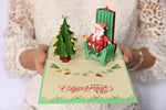 Load image into Gallery viewer, Santa Claus And Christmas Tree Pop Up Card