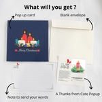 Load image into Gallery viewer, Sparkling Candle Christmas Pop Up Card
