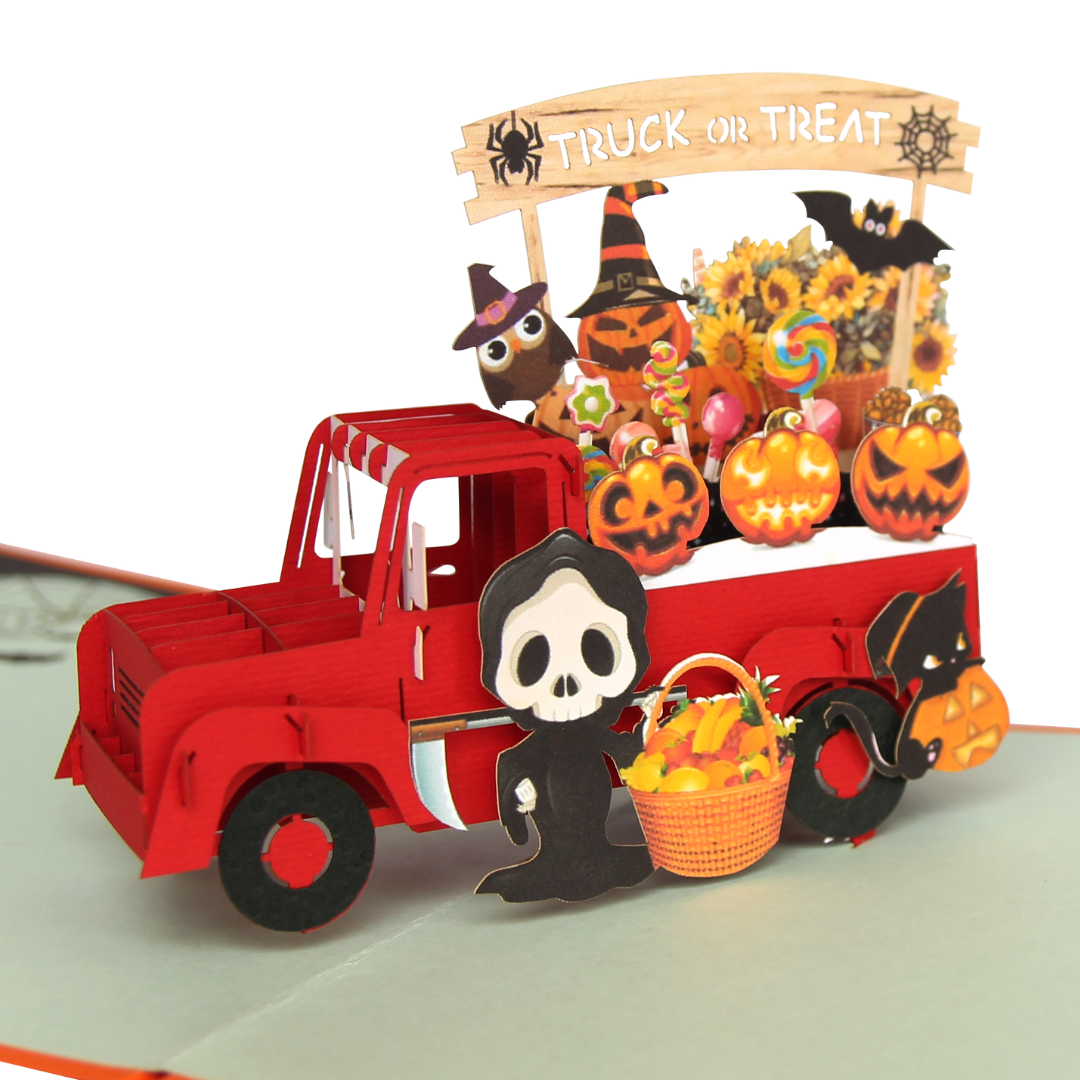 Truck or Treat Halloween Pop Up Card