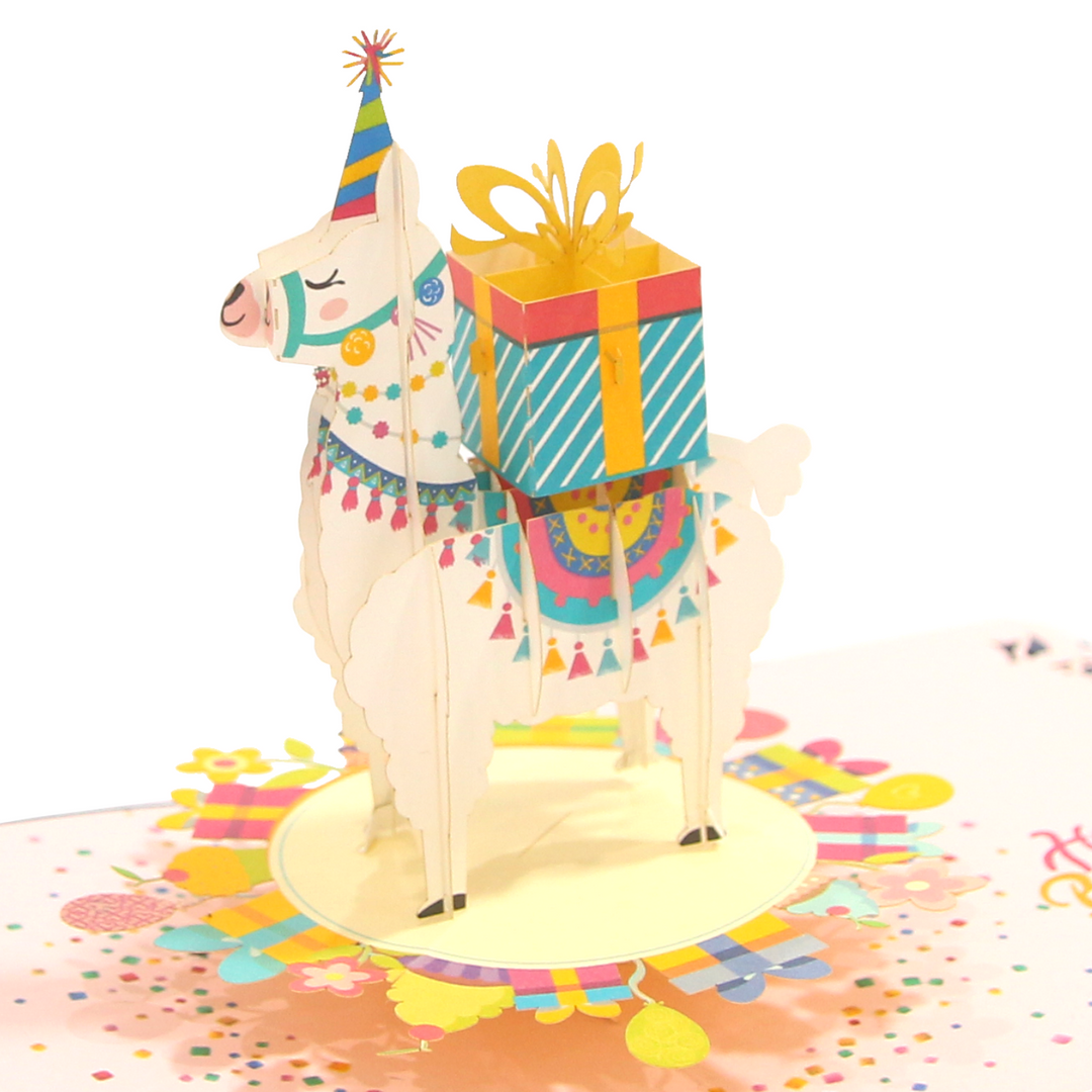 Llama Birthday Pop Up Card