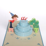 Load image into Gallery viewer, Kid Blow Candle Birthday Pop Up Card
