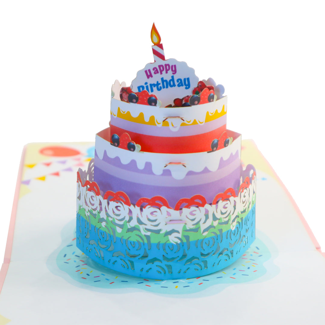 Sweet Birthday Cake Pop Up Card