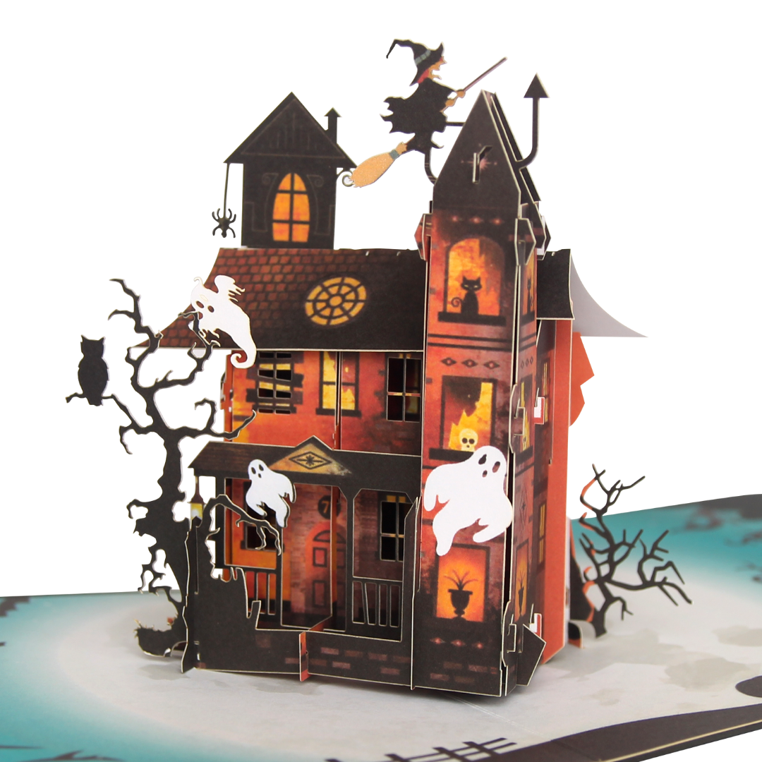Ghost House Halloween Pop Up Card