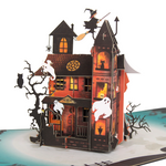 Load image into Gallery viewer, Ghost House Halloween Pop Up Card
