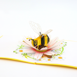 Load image into Gallery viewer, Honey bee with Daisy Flower Pop Up Card
