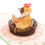 Load image into Gallery viewer, Baby and Mom Kitten Pop Up Card
