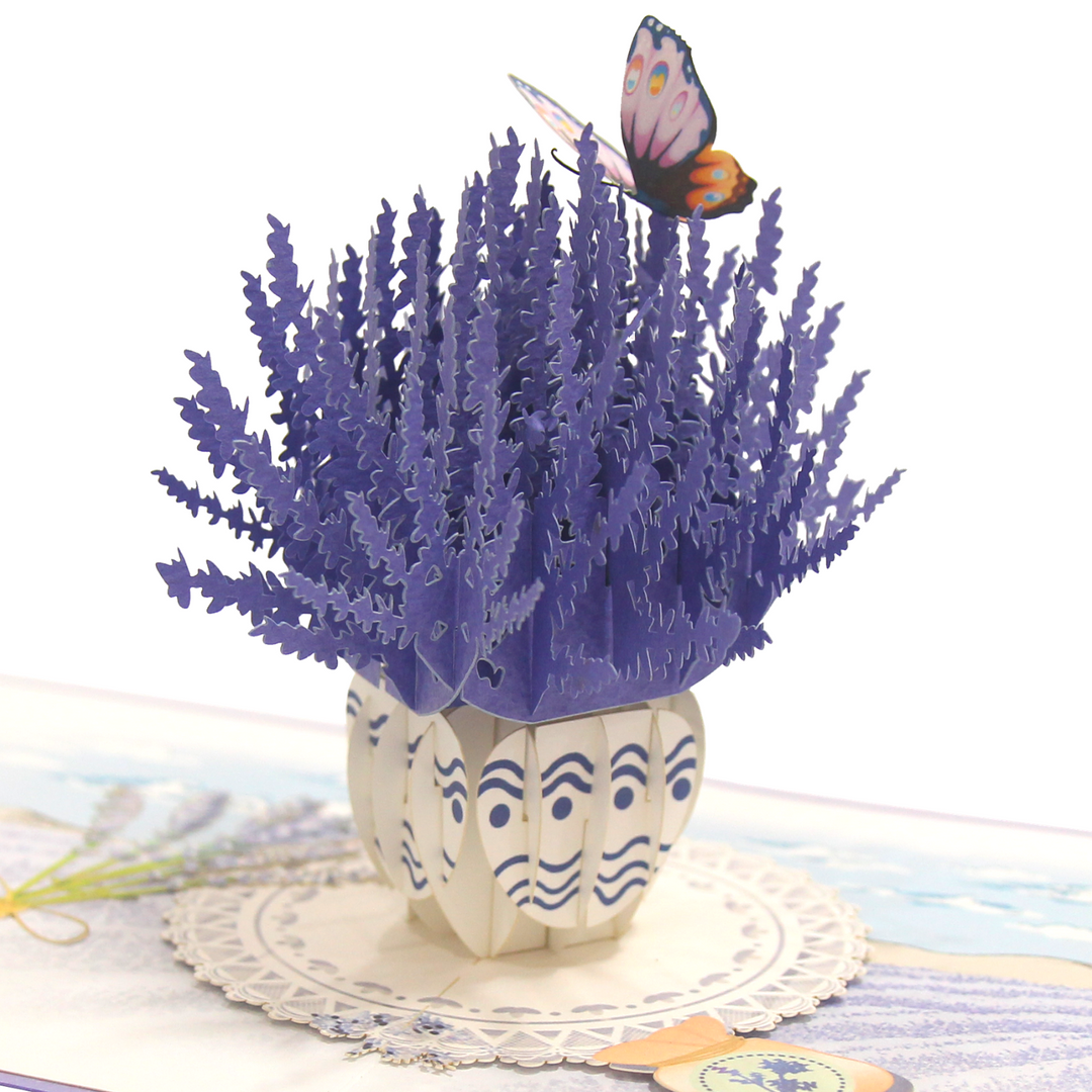 Lavender Pop Up Card