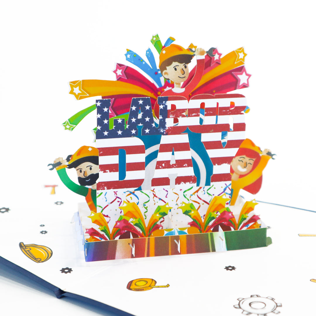 Happy Labor Day Pop Up Card