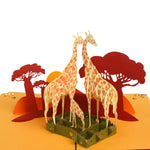 Load image into Gallery viewer, Giraffe Family Pop Up Card