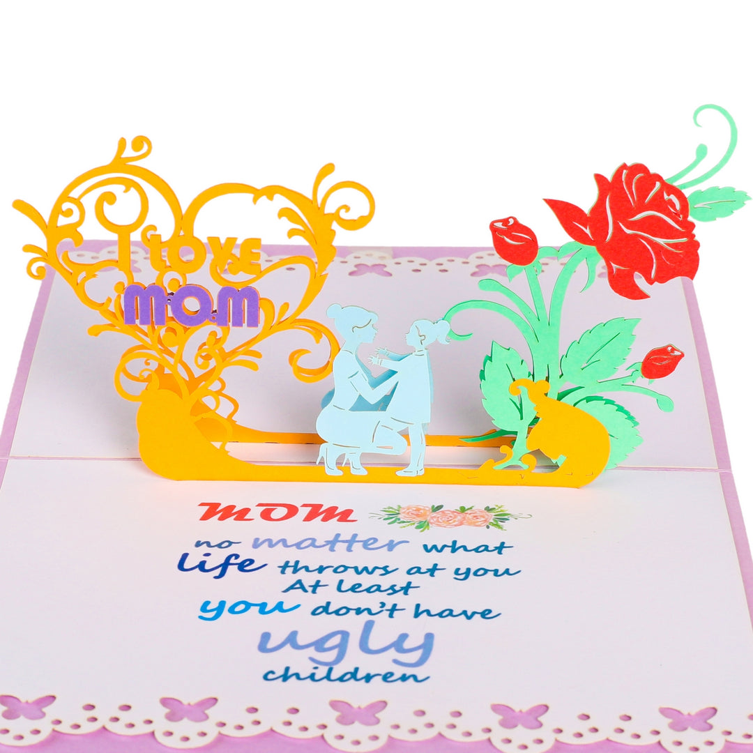 Mothers Day Pop Up Card with Touching Quote