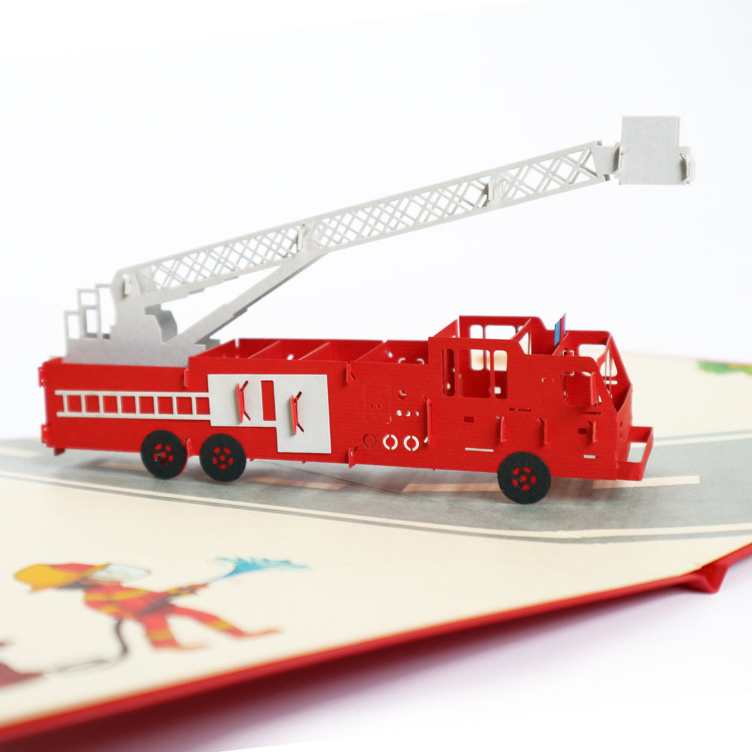 Fire Truck Popup Card