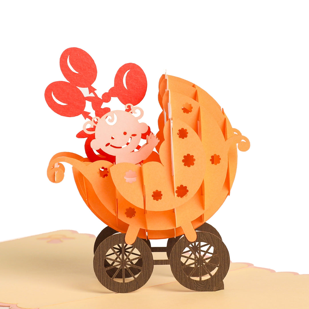 Baby Stroller Pop Up Card