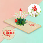 Load image into Gallery viewer, 3D Lily of the Valley Flowers Pop Up Card
