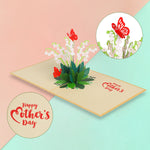 Load image into Gallery viewer, 3D Lily of the Valley Flowers Pop Up Card