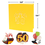 Load image into Gallery viewer, Golden Wedding 50th Anniversary Pop Up Card