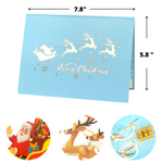 Load image into Gallery viewer, Santa Claus Christmas Pop Up Card
