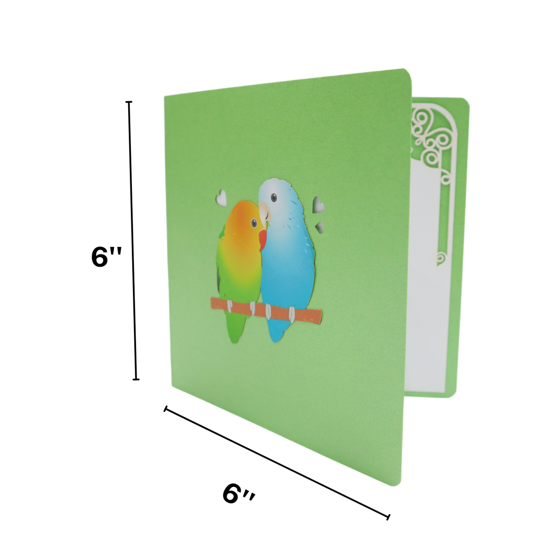 Lovebirds Pop Up Card