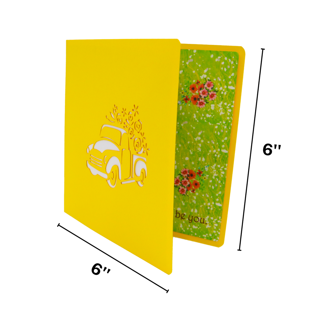 Flower Truck Pop Up Card