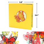 Load image into Gallery viewer, Colorful Butterflies and Floral Pop Up Card