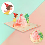 Load image into Gallery viewer, Kid Blow Candle Birthday Pop Up Card
