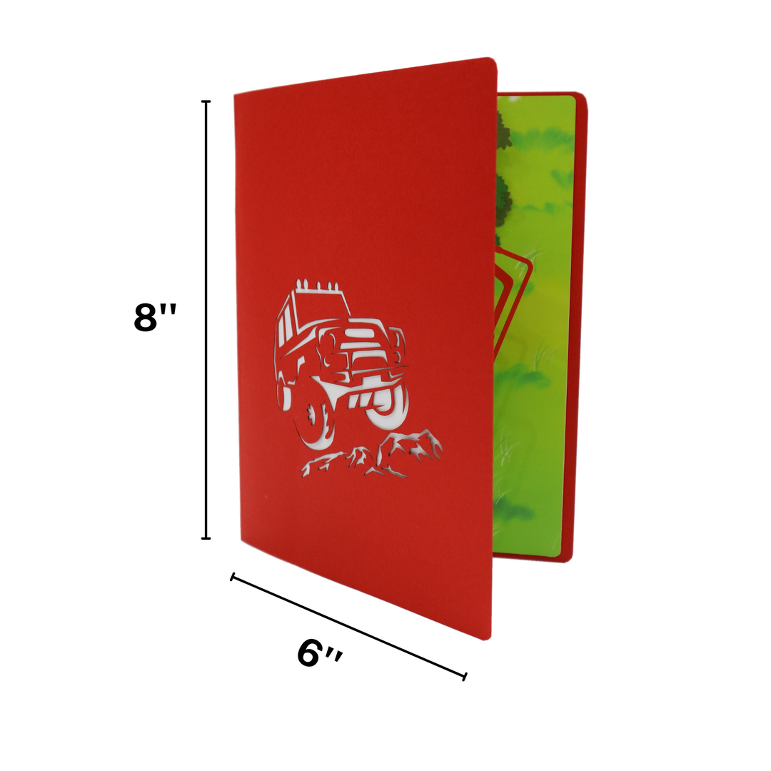 Jeep Truck Pop Up Card