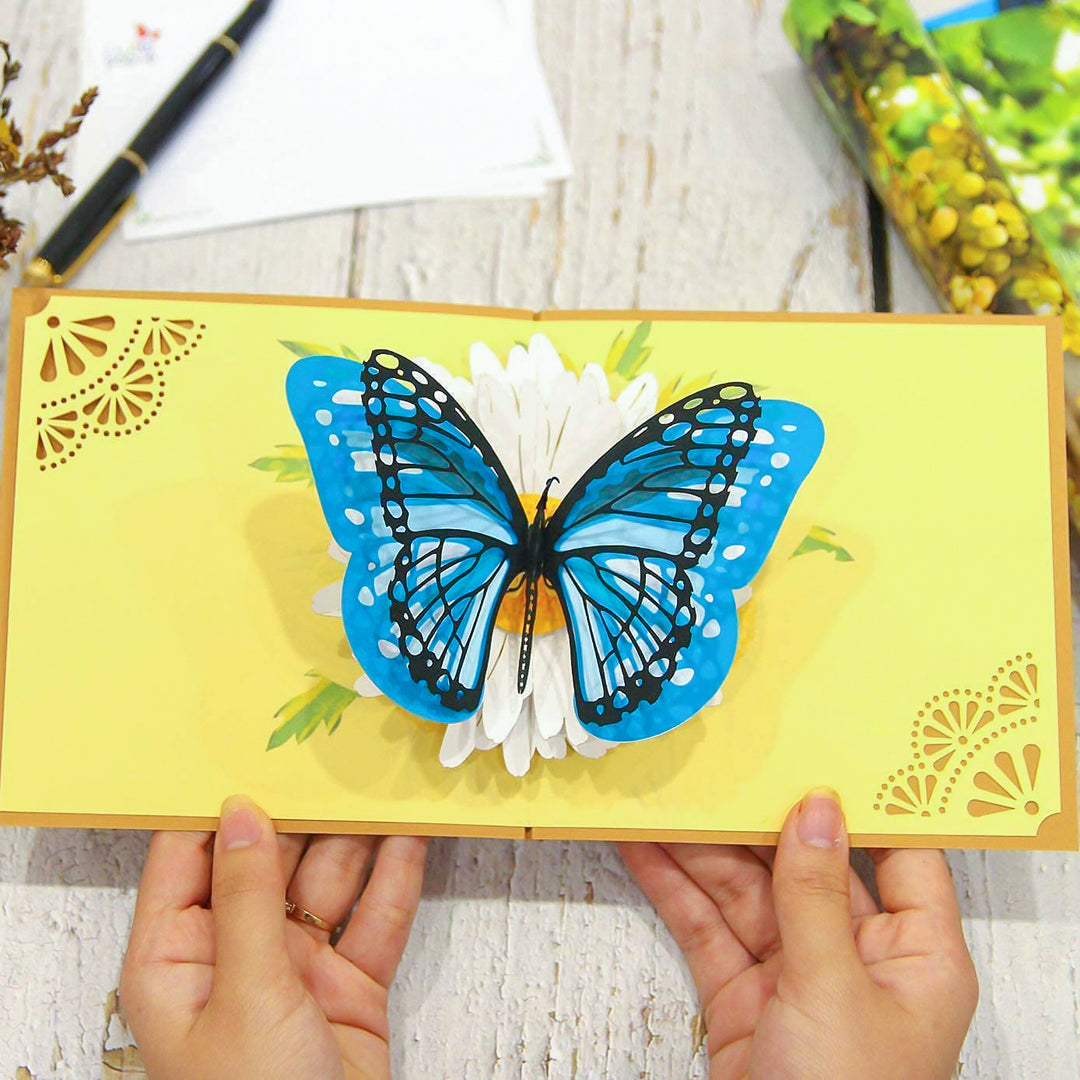 Blue Morpho Butterfly Pop Up Card