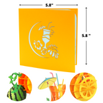 Load image into Gallery viewer, Tropical Drink Watermelon Lemon Pop Up Card