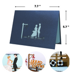 Load image into Gallery viewer, Romantic Bride &amp; Groom on the Quay Pop Up Card