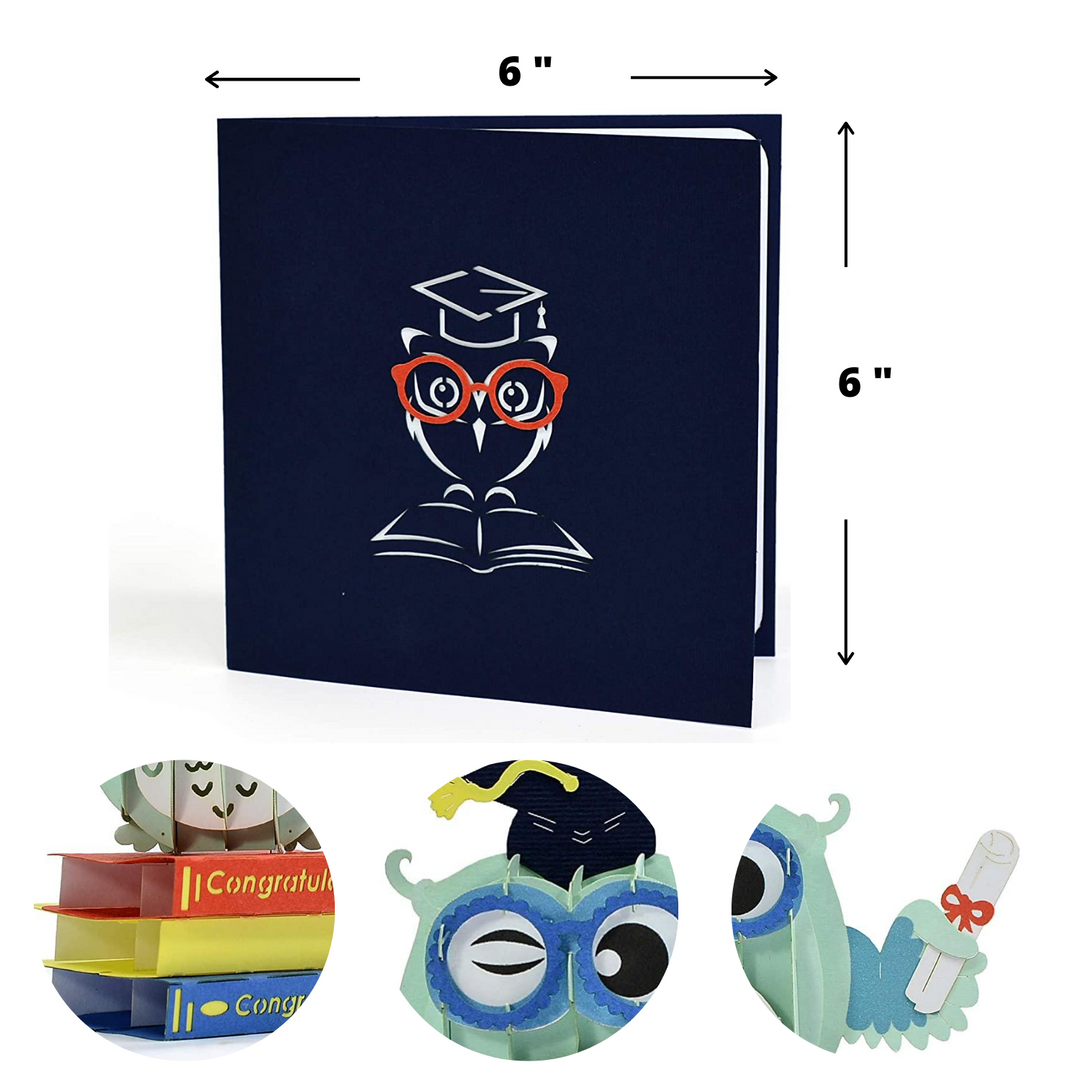 Wise Owl Graduation Pop Up Card
