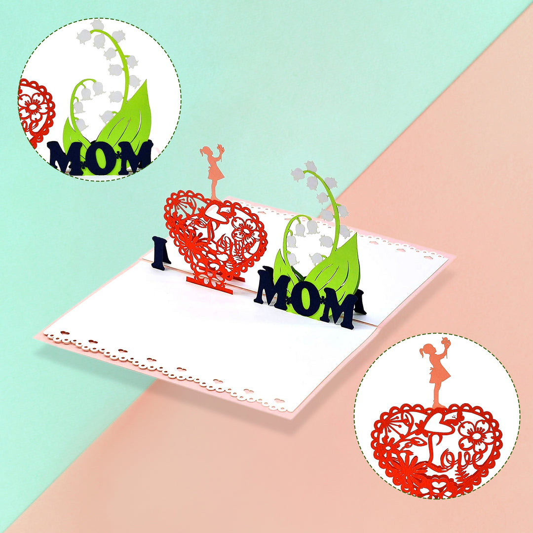 I Love You Mom Pop Up Card