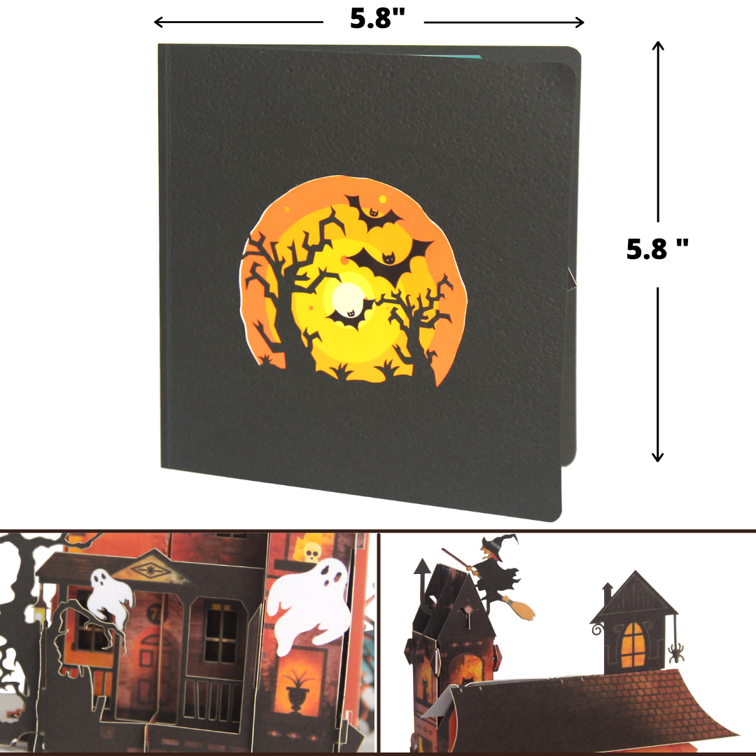 Ghost House Halloween Pop Up Card
