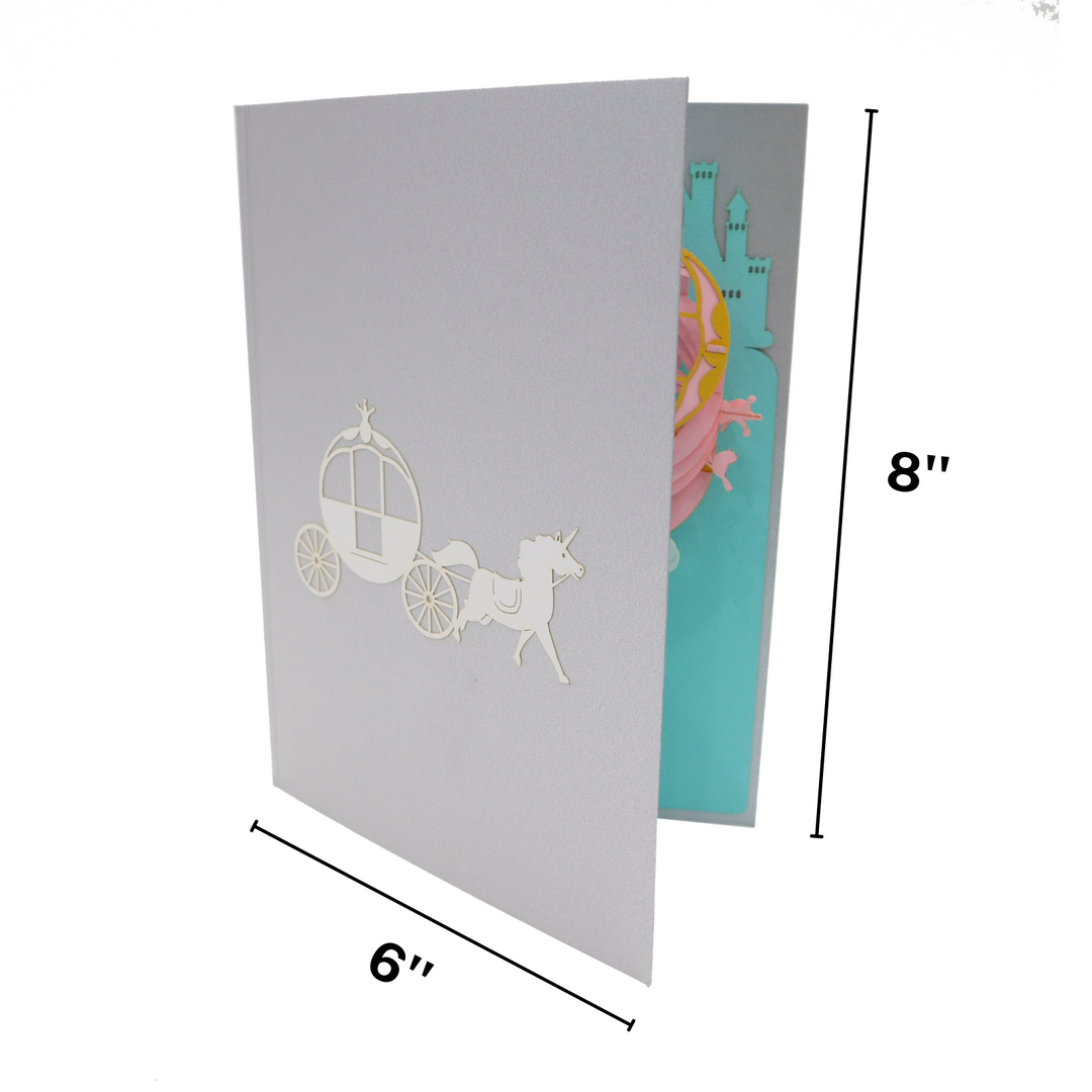 Cinderella with Fairy Carriage Pop Up Card