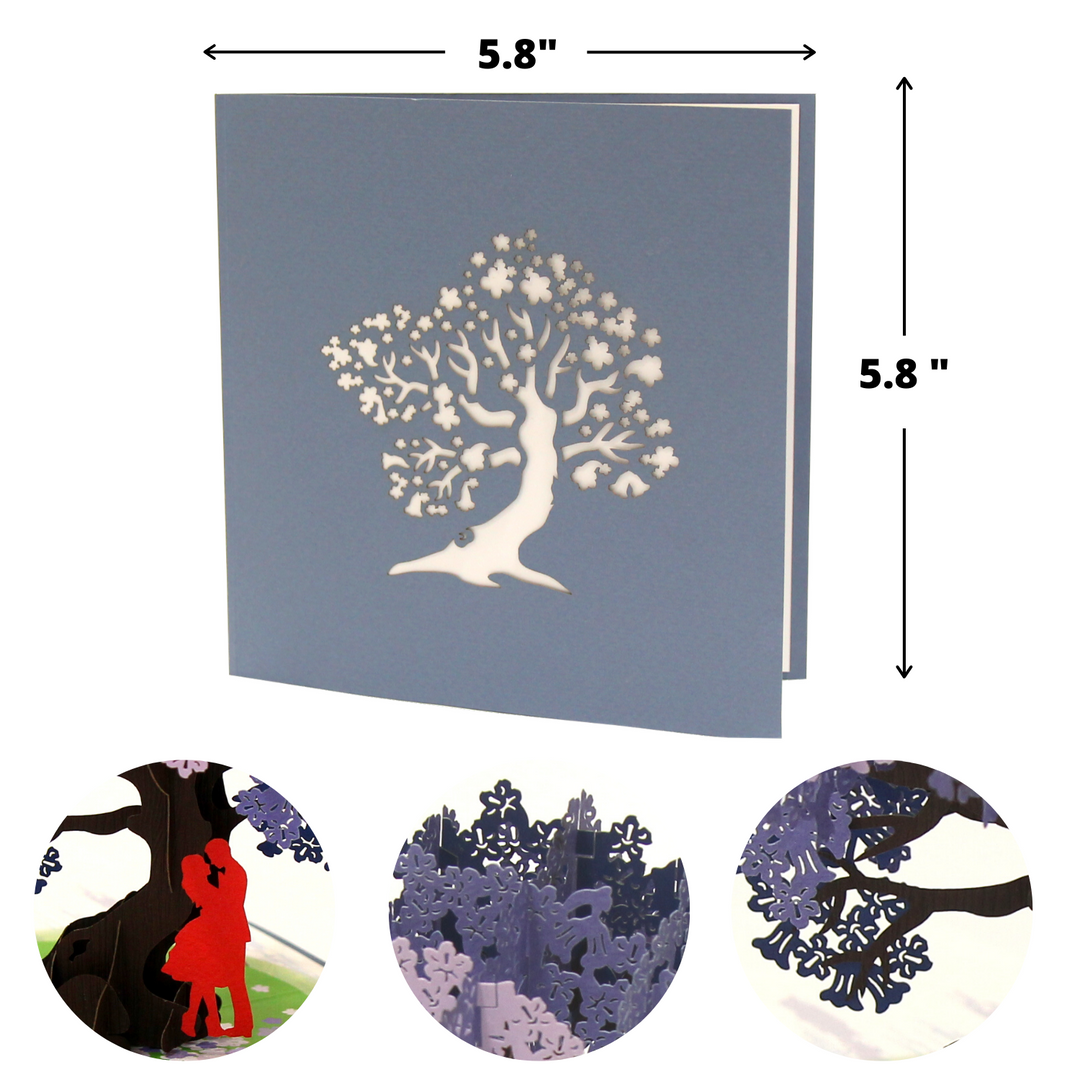 Jacaranda with Couple Pop Up Cards