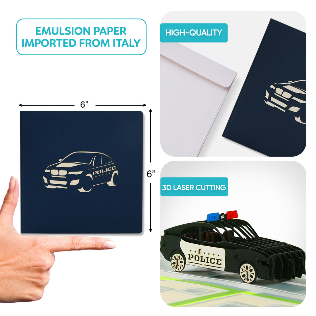 Police Car Pop Up Card