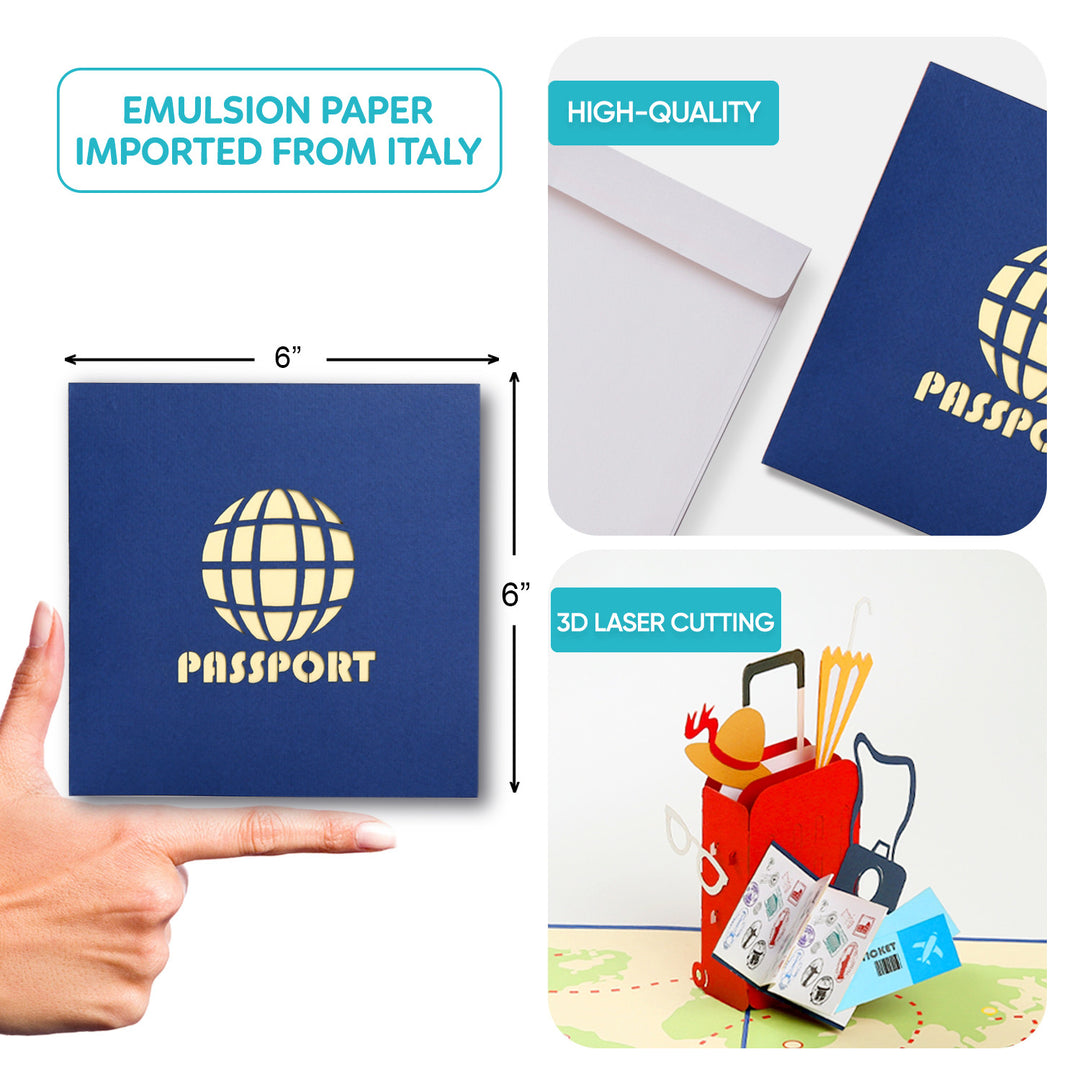 Travel Luggage Pop Up Card