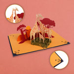 Load image into Gallery viewer, Giraffe Family Pop Up Card
