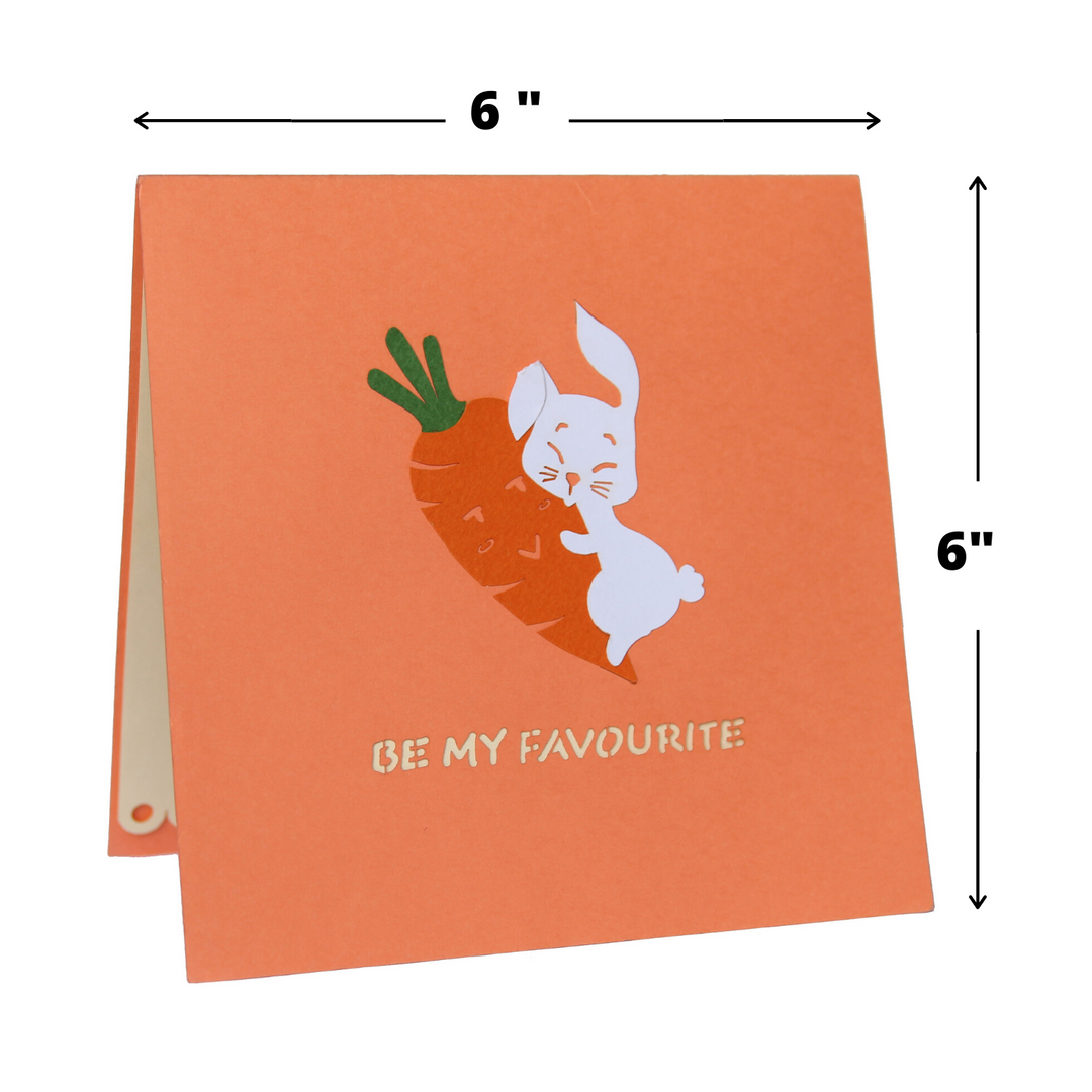 Funny Face Bunny Easter's Day Pop Up Card
