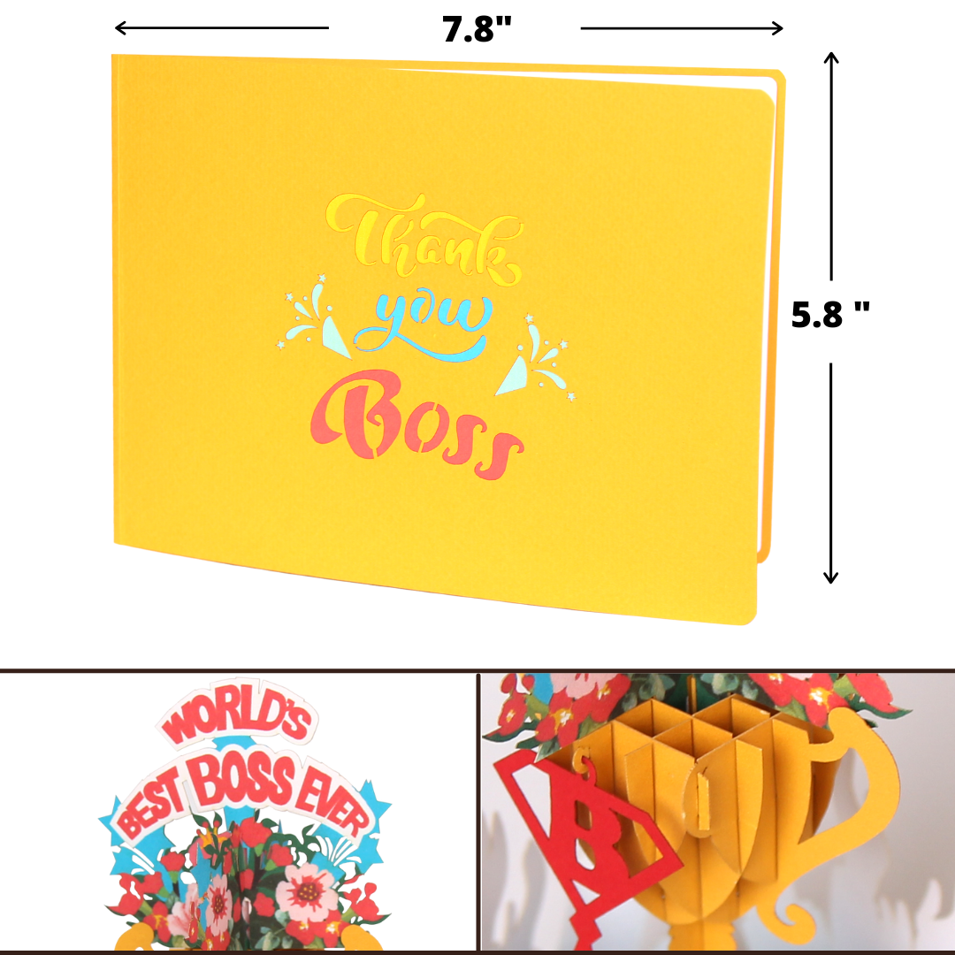 Happy Boss Day Pop Up Card