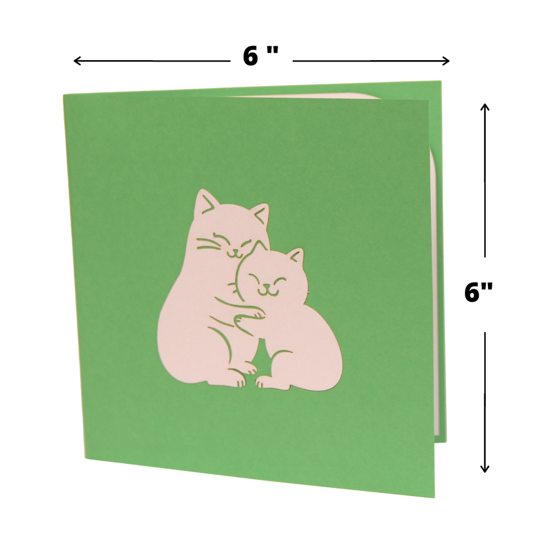 Baby and Mom Kitten Pop Up Card